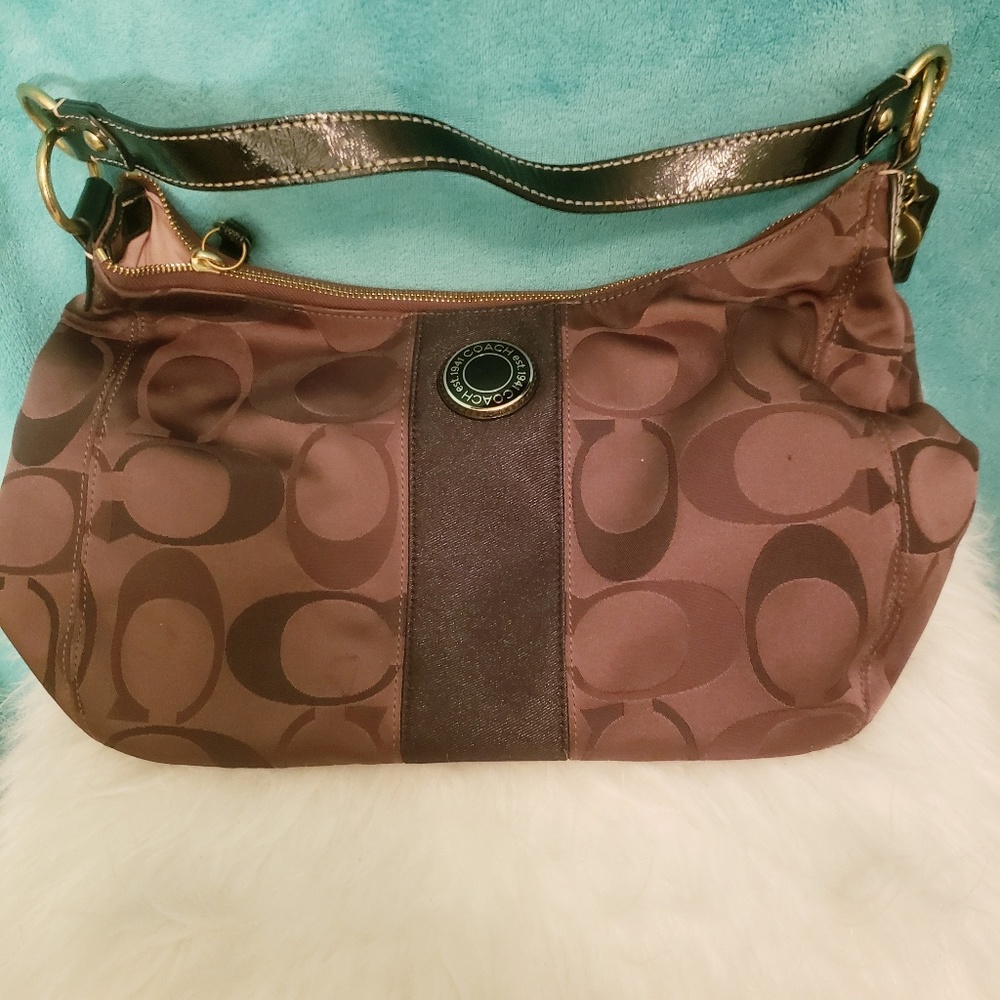 Coach Signature Hobo Shoulder Bag